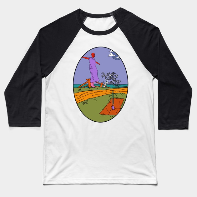 Levitate Baseball T-Shirt by motelgemini